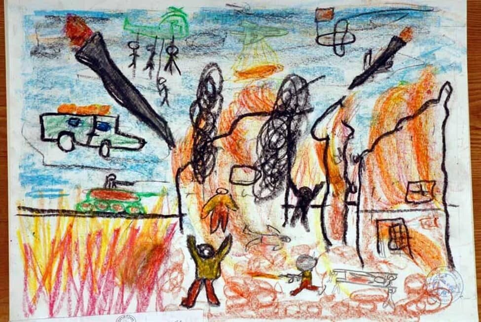 نقاشی های کودکان غزه