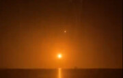 فیلم | فرود موشک پرتاب شده از ایران در منطقه ام الرشراش (ایلات) فلسطین اشغالی و ترس شهرک‌نشینان