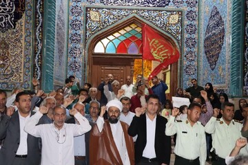 تصاویر/ تجمع خارگی‌ها در حمایت از سیلی سپاه به اسرائیل