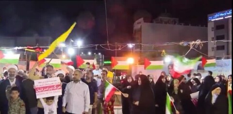 تصاویر/ تجمع مردم بوشهر در حمایت از حمله سپاه به اسرائیل