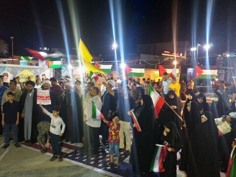 تصاویر/ تجمع مردم بوشهر در حمایت از حمله سپاه به اسرائیل