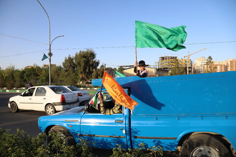 تصاویر/ راهپیمایی خودرویی مردم قم در حمایت از عملیات سپاه علیه رژیم صهیونیستی