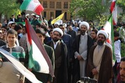 اجتماع بزرگ طلاب تهرانی در حمایت از عملیات موشکی و پهپادی سپاه
