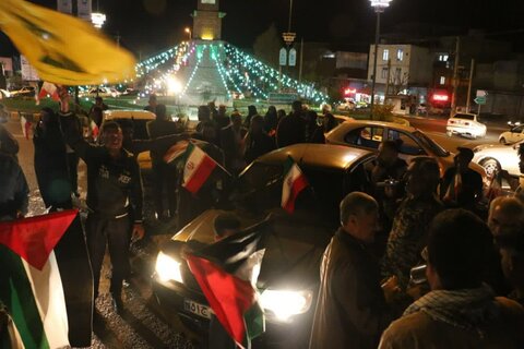 تصاویر/جشن شکرانه تحقق«وعده صادق» در کامیاران