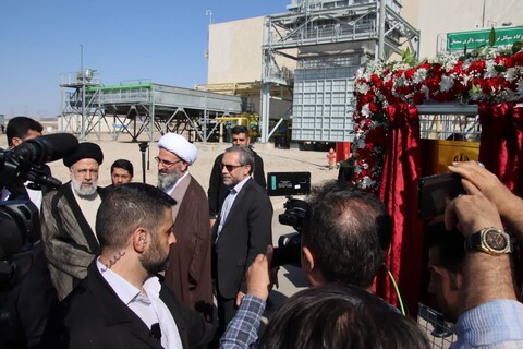 تصاویر/ آیین بهره برداری طرح توسعه نیروگاه برق سمنان با حضور رئیس جمهور