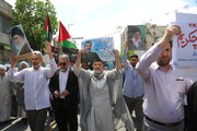 تصاویر/ راهپیمایی نمازگزاران قمی در حمایت از عملیات غرور آفرین وعده صادق