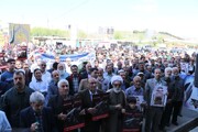تصاویر/ ایران کے شہر بروجرد میں آپریشن ’’وعدہ صادق‘‘ کی حمایت میں لوگوں کا عظیم الشان اجتماع