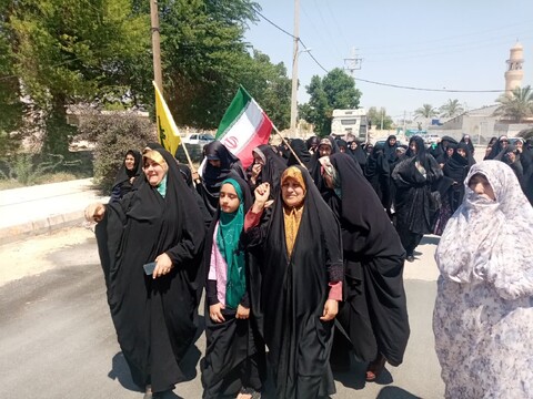 تصاویر/ راهپیمایی مردم آبپخش در حمایت از سیلی سپاه
