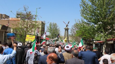 تصاویر/ راهپیمایی مردم شاهین دژ در حمایت از عملیات وعدهٔ صادق