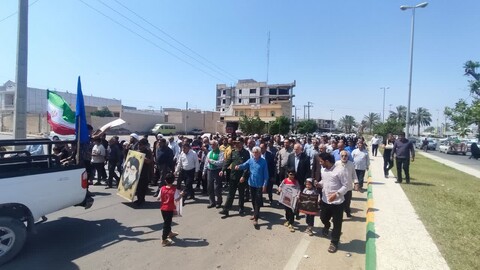 راهپیمایی مردم دیلم در حمایت از عملیات موشکی سپاه