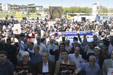 تصاویر تجمع مردم بروجرد در حمایت از عملیات وعده صادق