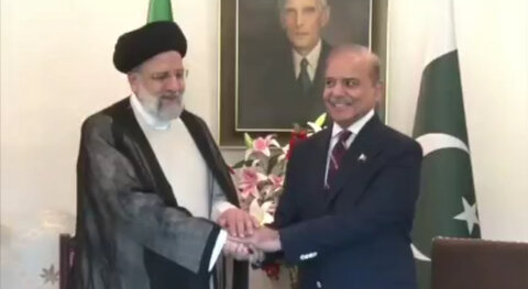 اسحاق دار، وزیر خارجه پاکستان + ابراهیم رئیسی