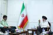 تصاویر/ دیدار فرمانده انتظامی کشور با آیت الله حسینی بوشهری