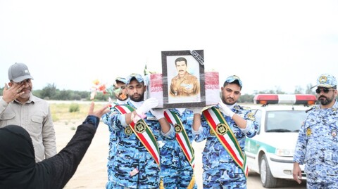 تصاویر/ استقبال از پیکر مطهر شهید دفاع مقدس در بوشهر