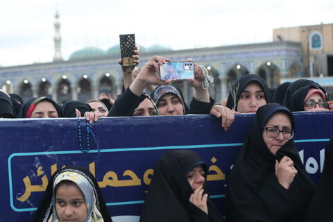 تصاویر / مراسم تشییع پیکر مطهر ۲ شهید گمنام در مسجد مقدس جمکران
