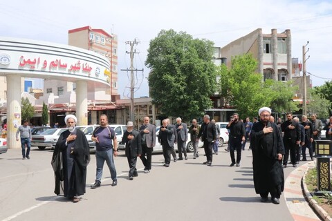 تصاویر/ مراسم عزاداری خیابانی شهادت امام صادق (ع) در شهر جلفا