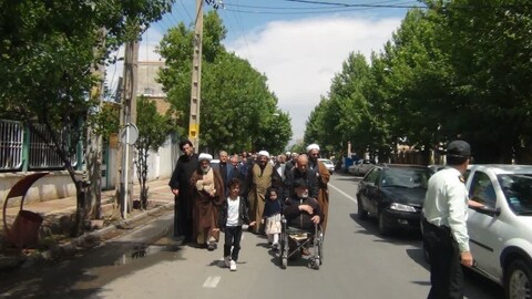 تصاویر/ مراسم عزاداری خیابانی شهادت امام صادق (ع) در شهر هادیشهر