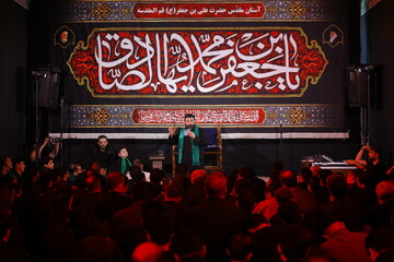 تصاویر / مراسم شام شهادت امام جعفرصادق (ع) در گلزار شهدای علی بن جعفر (ع)