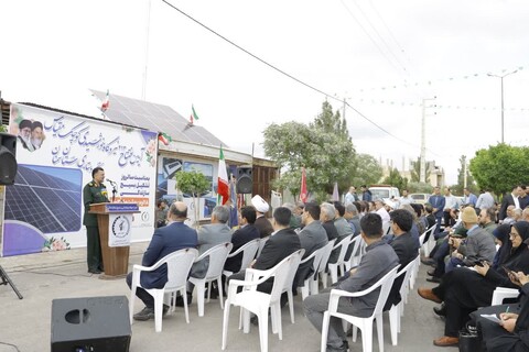 تصاویر/ آیین افتتاح ۲۱۳نیروگاه خورشیدی کوچک مقیاس در روستاهای استان سمنان