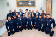 ایرانی قومی فٹ سال ٹیم کی اہم کامیابی کے بعد رہبرِ انقلابِ اسلامی سے ملاقات