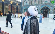 تصاویر/ شیخ ابراهیم زکزکی روز سه شنبه مرقد امامین کاظمین (ع) را زیارت کرد