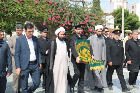 تصاویر/ ورود خدام رضوی به بوشهر