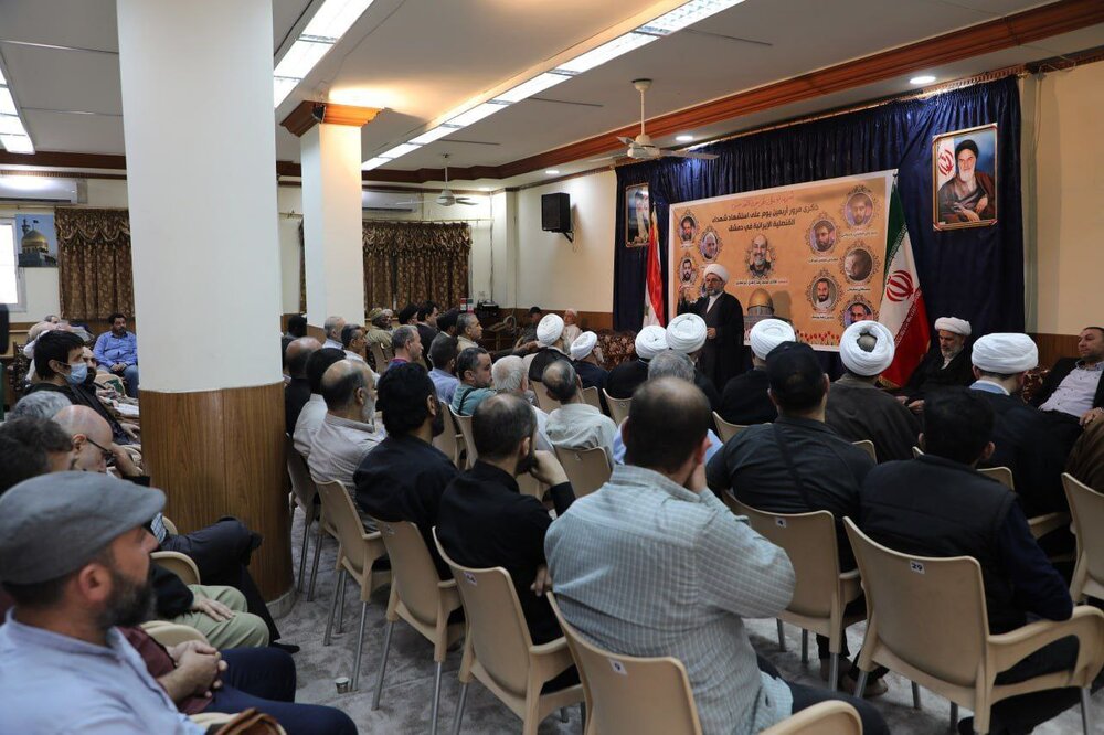 تصاویر/ برگزاری مراسم چهلم شهادت سردار محمدرضا زاهدی و همراهان در دمشق