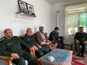 دیدار فرمانده سپاه قدس گیلان با خانواده شهیدان لاهوتی