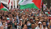 مردم مراکش در همبستگی و مطالبه حمایت از فلسطینی ها به خیابانها آمدند