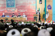 بالصور/ الحفل الختامي للمؤتمر العالمي الخامس للإمام الرضا (عليه السلام) في مدينة مشهد