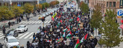 حامیان فلسطین در مقابل پارلمان سوئد تظاهرات کردند