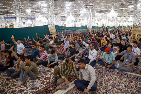 تصاویر/ تشرف دانش‌آموزان مدارس استثنایی کشور به حرم مطهر رضوی