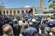 مراسم سوگواری شهادت رئیس جمهور در کرمانشاه برگزار شد