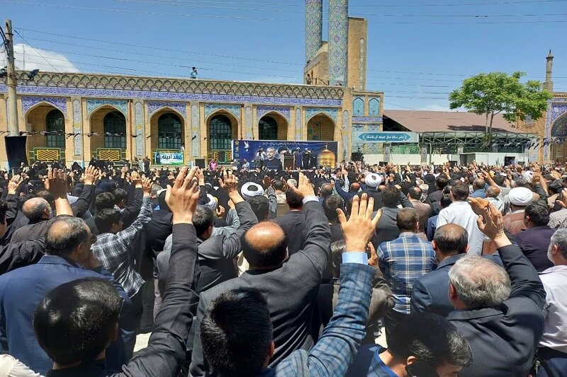 مراسم سوگواری شهادت رئیس جمهور در کرمانشاه برگزار شد