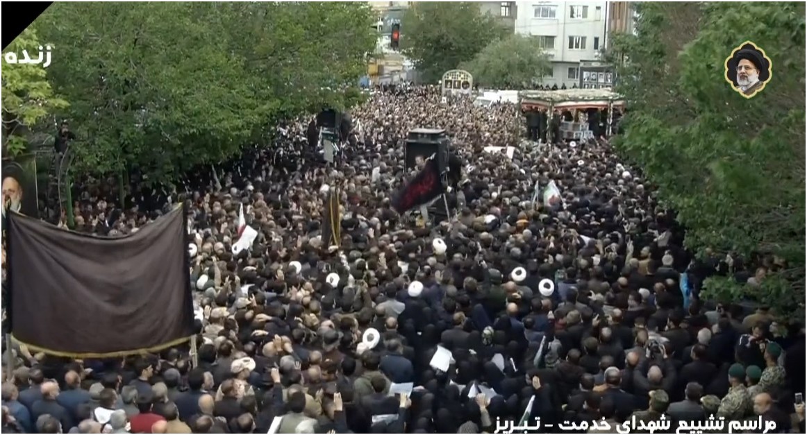 فیلم| حضور باشکو مردم تبریز در مراسم تشییع پیکر سیدالهشدای خدمت و همراهانش