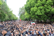 तबरेज़ में 8 लाख लोगो  की उपस्थिति मे शहीद आले हाशिम का अंतिम संस्कार 