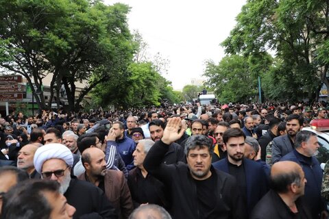 تصاویر/ مراسم بدرقه شهدای خدمت در تبریز