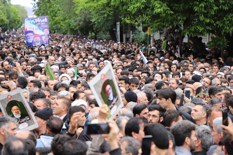 تصاویر/ سنگ تمام تبریزی ها در مراسم بدرقه رئیس جمهور و همراهانش