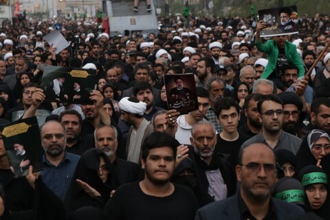 مشاهد من تشييع الشهيد رئيسي ومرافقيه في مدينة قم