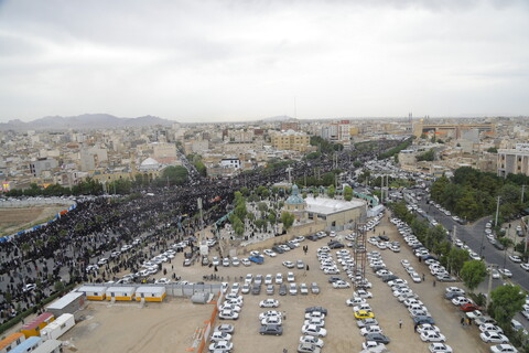 مشاهد من تشييع الشهيد رئيسي ومرافقيه في مدينة قم