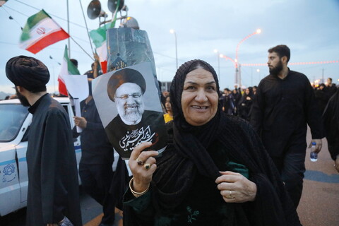مشاهد من تشييع الشهيد رئيسي ومرافقيه في مدينة قم