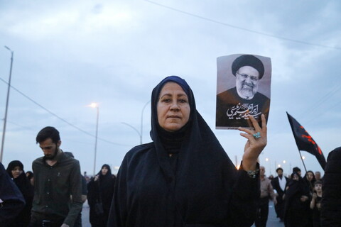 مشاهد من تشييع الشهيد رئيسي ومرافقيه في مدينة قم