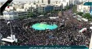 فیلم | تشییع تاریخی رئیس جمهور شهید و همراهانش توسط مردم تهران