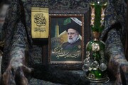تصاویر/ اجتماع مردمی هیات مذهبی در تعزیت رئیس جمهور شهید و همراهان ایشان در امامزاده موسی مبرقع (ع)