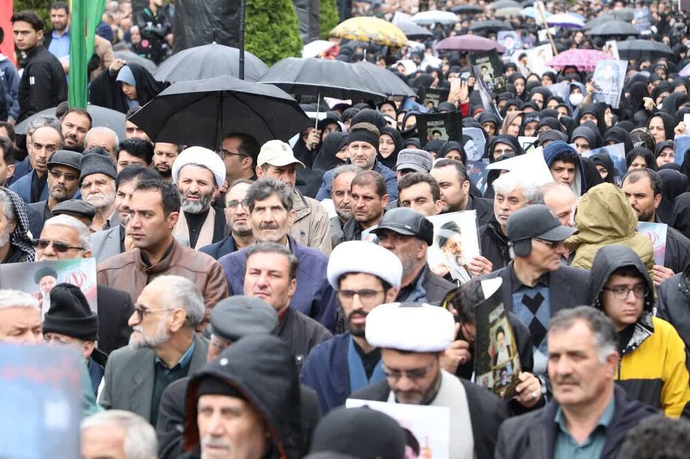 تجمع عظیم اردبیلی ها در سوگ رئیس جمهور شهید