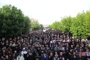 فیلم| اجتماع مردمی  گرامیداشت رئیس جمهور شهید و همراهان وی در تکاب
