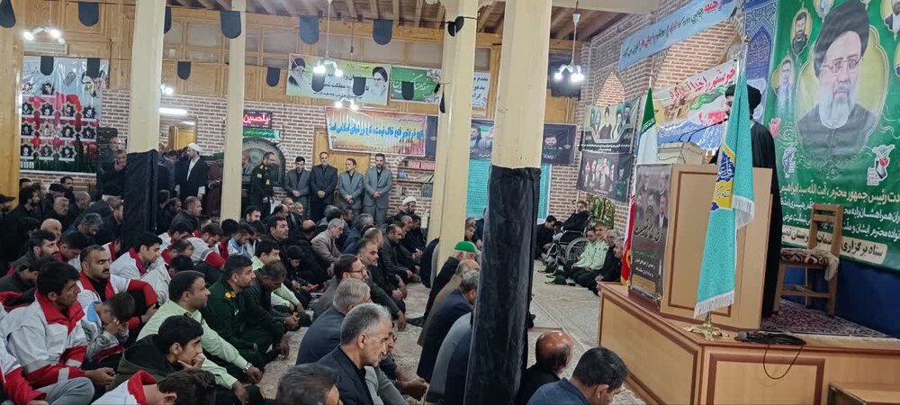 تجمع مردم نمین در عزاداری رئیس جمهور شهید