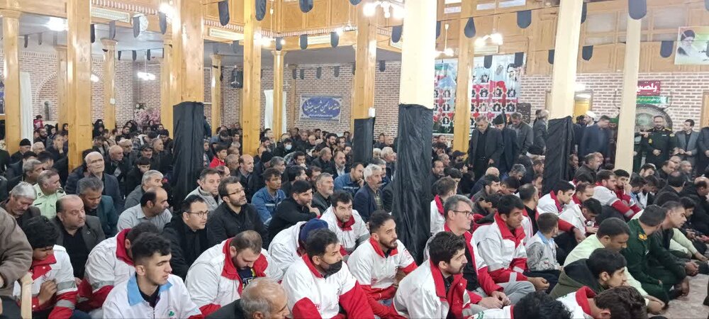 تجمع مردم نمین در عزاداری رئیس جمهور شهید