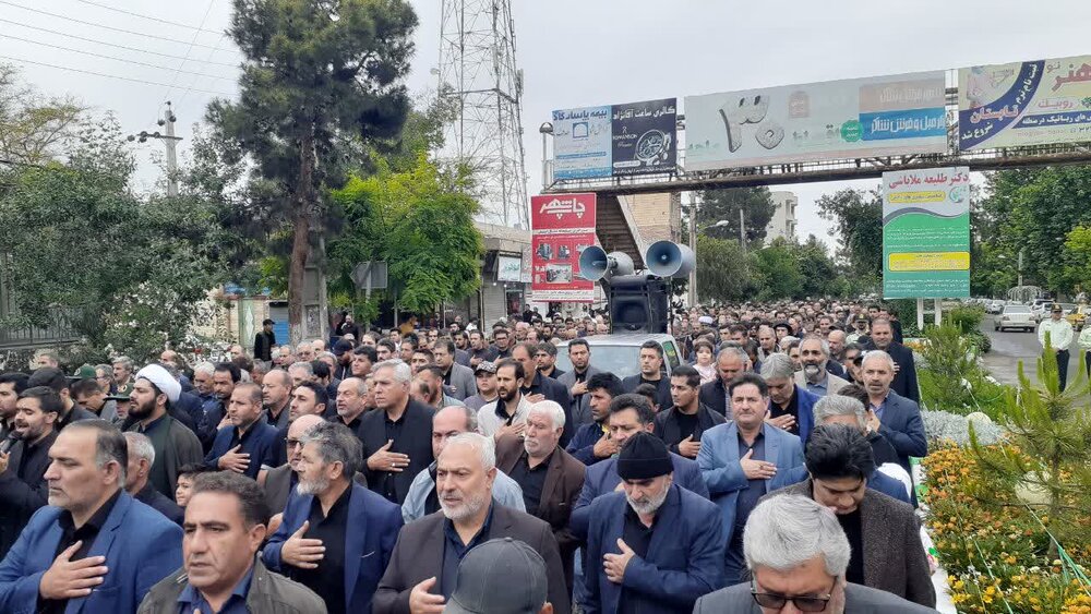 تجمع عزاداری مردم پارس آباد به مناسبت شهادت رئیس جمهور