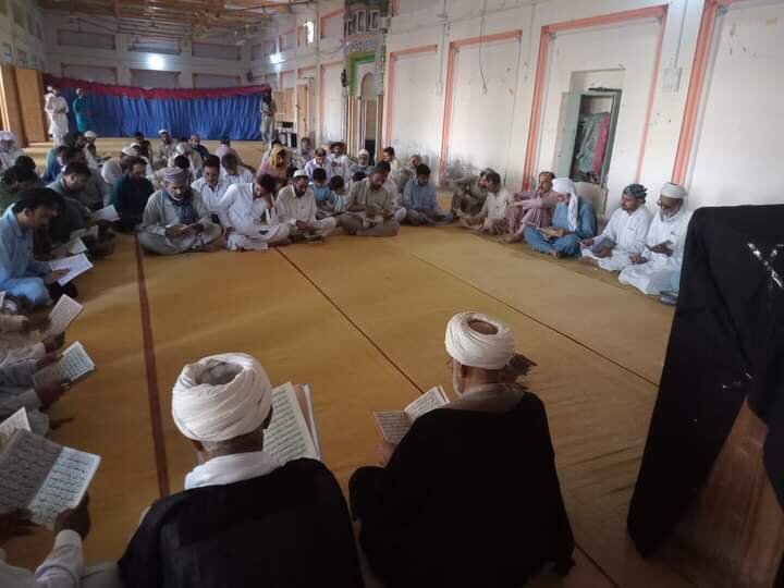 جامع مسجد صاحب الزمان (ع) کوٹلی امام حسین میں شہدائے خدمت کیلئے فاتحہ خوانی